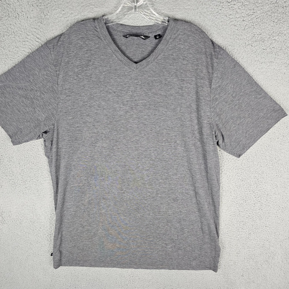 Travis Mathew T-Shirt Mens XXL Grey V-Neck Short Sleeve Heathered Casual Golf